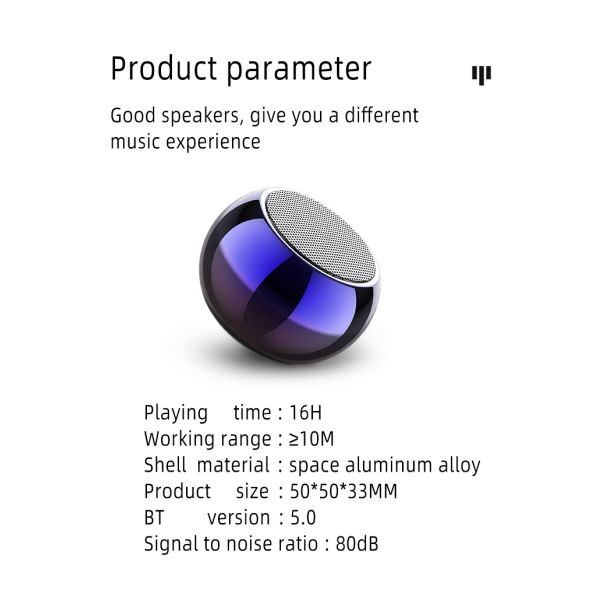 2024 Metal Speaker Electroplating Tws Speakers Type-C Port Wireless Bluetooth Speaker for Mobile Phone Compatibility