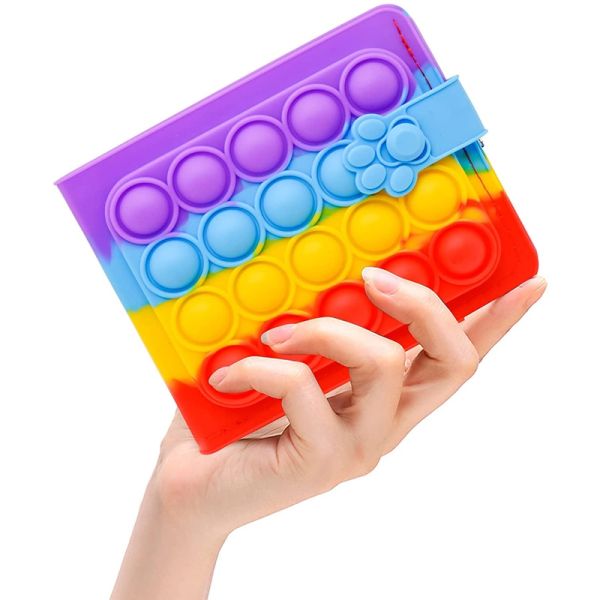 Baby Silicone Products Silicone Coin Purse Sensory Toys Kids Toys 2022 Kids Wallets Rainbow