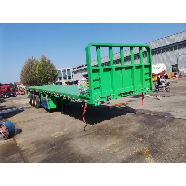 Steel Flatbed Semi Truck Trailers for Shipping 20ft 40ft 50ft 53ft in 15 Workdays