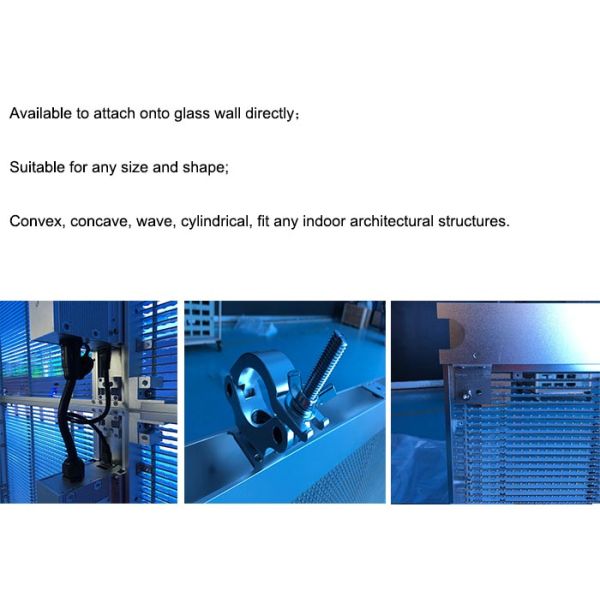 Aluminum Transparent LED Screens 80% Transparency Glass / Window Advertising