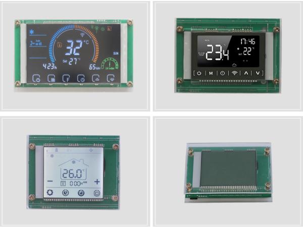Custom Segment LCD Display with Incell capacitive touchscreen for industrial controls