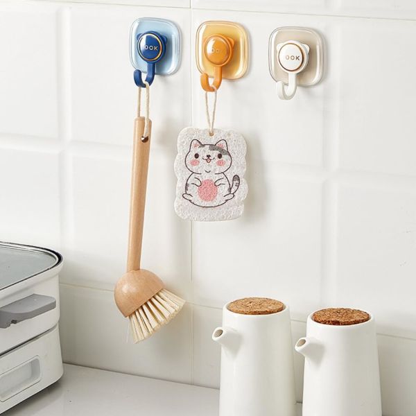 Creative Cat Coat Hooks For Wall Mounted, 4 Pcs Cute Cat Key Hook Adhesive Hook For Room Decor