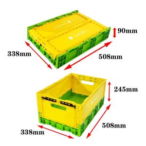 Heavy Duty Stackable Foldable Plastic Crate For Storage Supermarket Logistics Warehouse