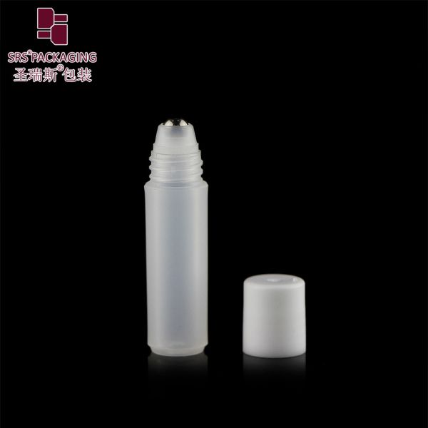 Eco Friendly PP Roll On Bottle White Screw Cap Stainless Steel Roll On Container Customization Available For