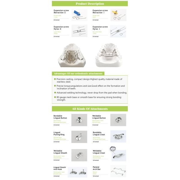 EN ISO 13485 2012 Ортодонтические аксессуары Металлический зубной гиракс расширительный винт