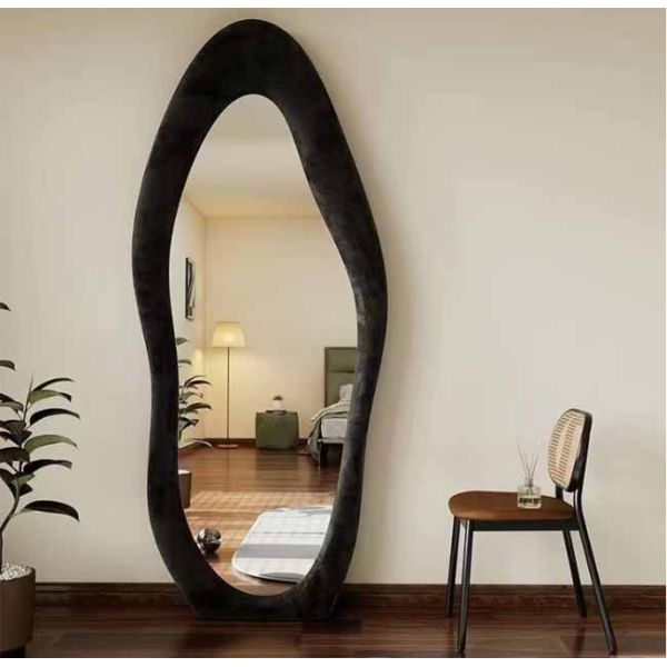 Luxury Home Decorative Large Wavy Shape Irregular Big Standing Mirror Wall Full Body Mirror Full Length Floor Mirror