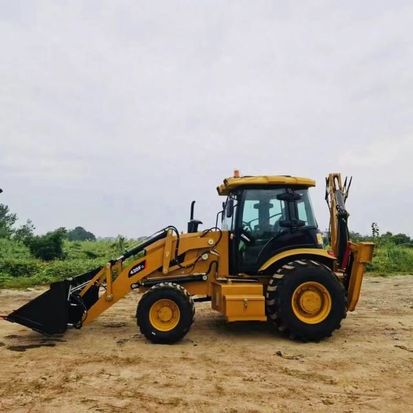 Low Hours CAT 420F Backhoe Loader with Excellent Condition at Building Material Shops