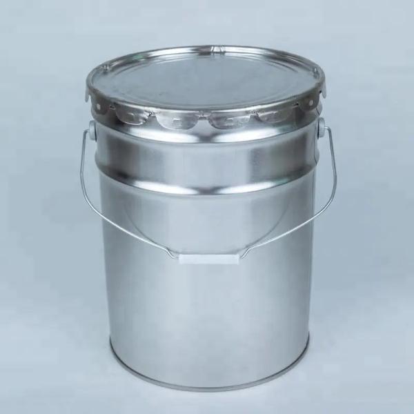 Heavy Duty Steel Handle 5 Gallon Metal Paint Bucket Tight Lid Seal And Cylindrical Shape