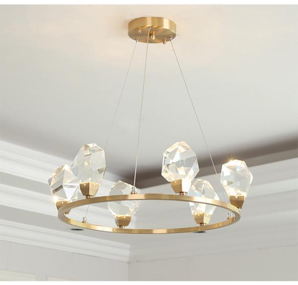 Modern Circle Rectangle Chandelier Lighting Living Dining Room Diamond Crystal Hanging Lamp(WH-CY-185)