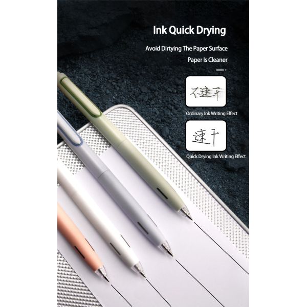 Time Capsule Press Mute Fast Dry Gel Pens 0.5mm Double Bead Tip Neutral Pen