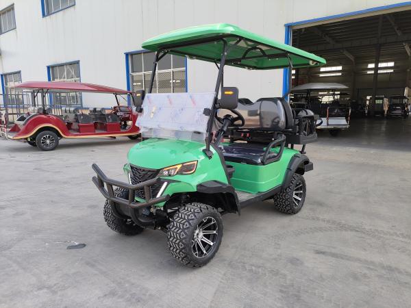 The New Off-Road 4-Seater Green High-End Electric Golf Cart Supports Customized Colors And LOGO Four-Wheel Disc Brakes