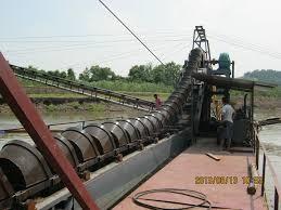 Q235B Steel Plate Bucket Chain Dredger Energy Saving Bucket Line Gold Dredge