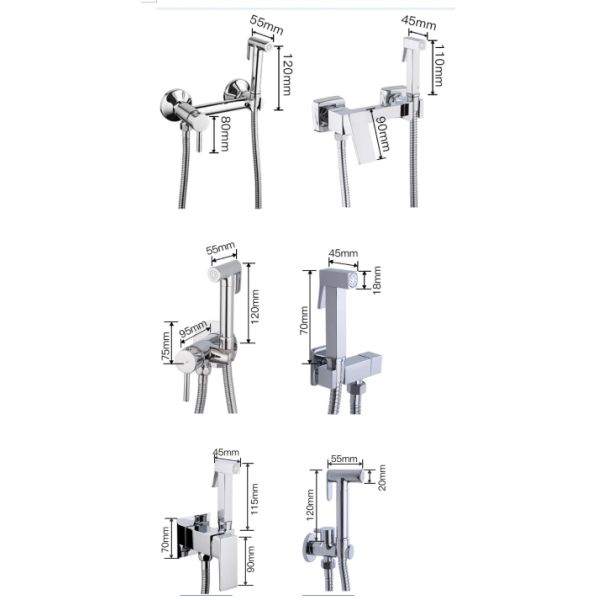 Устойчивый легкосерый ручной бидетный туалетный распылитель с настенным держателем крюка