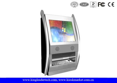 TFT LCD Display Fashionable Wall Mount Kiosk Wth Rugged Metal Keyboard