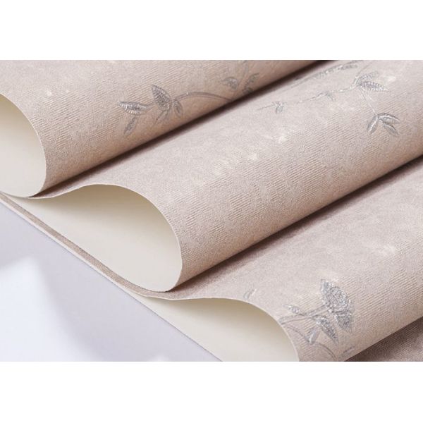House Living Room Waterproof Country Style Wallpaper Vinyl with Leaf Pattern