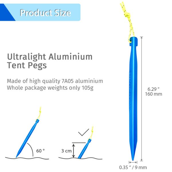 Y Shaped 10Pcs Stakes Pegs Outdoor Camping Accessories