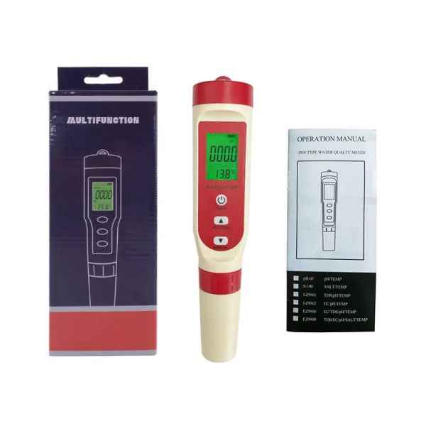 4 in 1 Multiparameter Water Meter pH TDS EC and Temperature Measurement in One Device