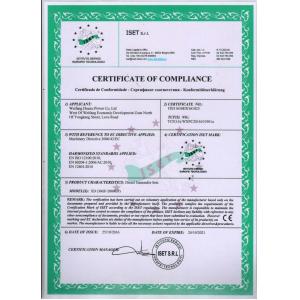 Weifang Best Power Equipment Co., Ltd. Certifications
