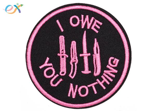 Twill Back Iron On Design Bags Small Embroidered Patches Badge In Round