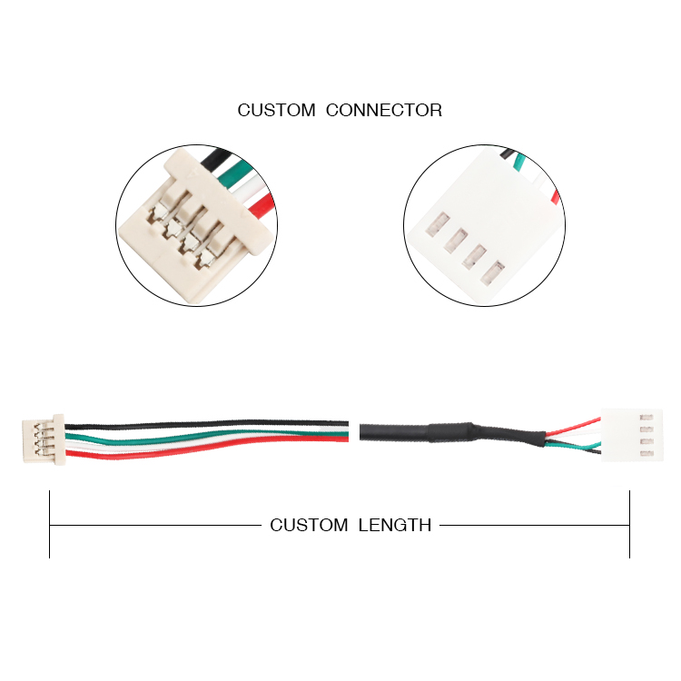 28AWG обуздывают сборку кабеля Molex 2510-4p к часам Df14-4ds-1.25c