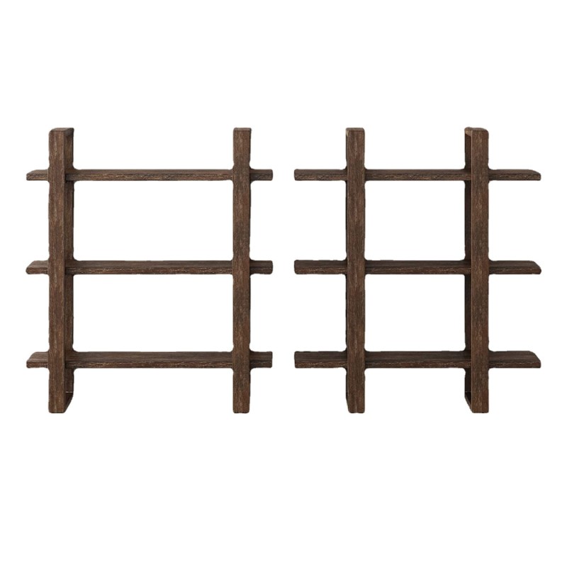 Solid Wood Modular Floating Wall Book Shelves for Bedroom Bathroom or Kitchen Decorative Display Rack for Storage Holding