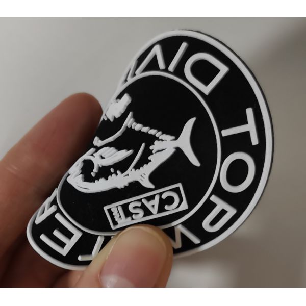 Подгонянное печатание передачи тепла одежды обозначает логотип силикона 3D