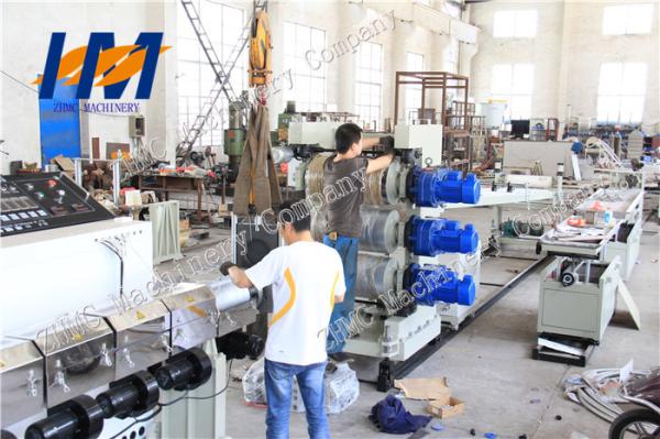 190KW Plastic Sheet Extrusion Line , PVC Sheet Making Machine 0.2-20mm Thickness