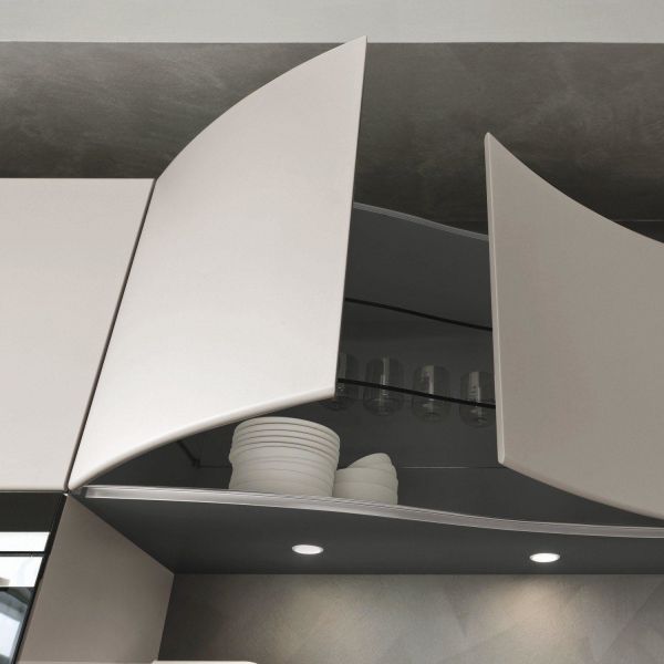 Promotion Luxury U Shape Handleless Kitchen Cabinet Set Modern Kitchen Cabinet Villa Melamine Kitchen Cabinet