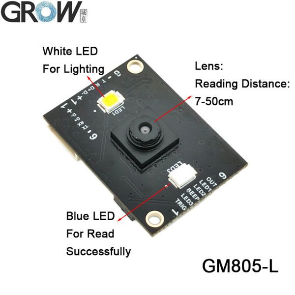 GROW GM805 серии DC5V USB/TTL232 Интерфейс 1D/2D QR Barcode Reader PDF417 Модуль сканера штрих-кодов для Arduino Windows Android
