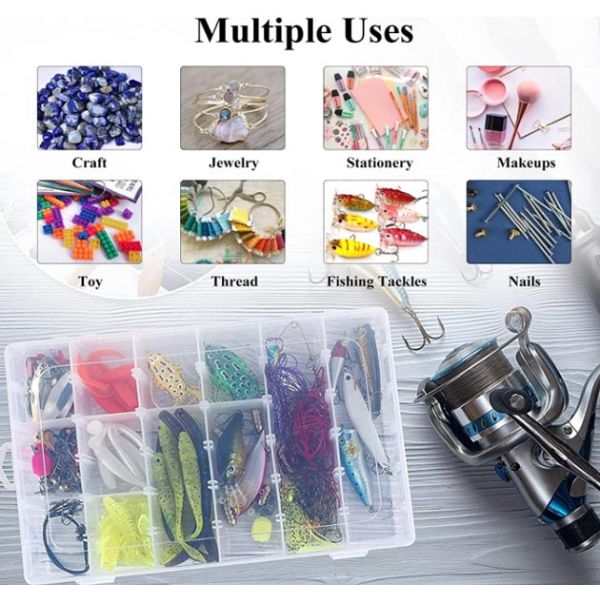 36 Grids Clear Plastic Organizer Box For Storage Jewelry