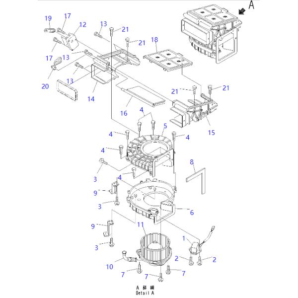AN56500-40180 AN5650040180 Blower Motor KOMATSU Dump Truck Spare Parts For HM250-2