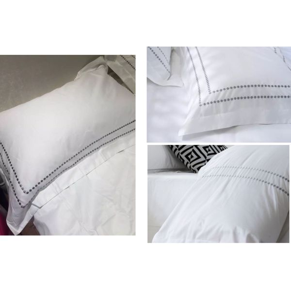 Fashion Cotton Embroidered Elegant Bedding Sets Real Simple 4Pcs OEM