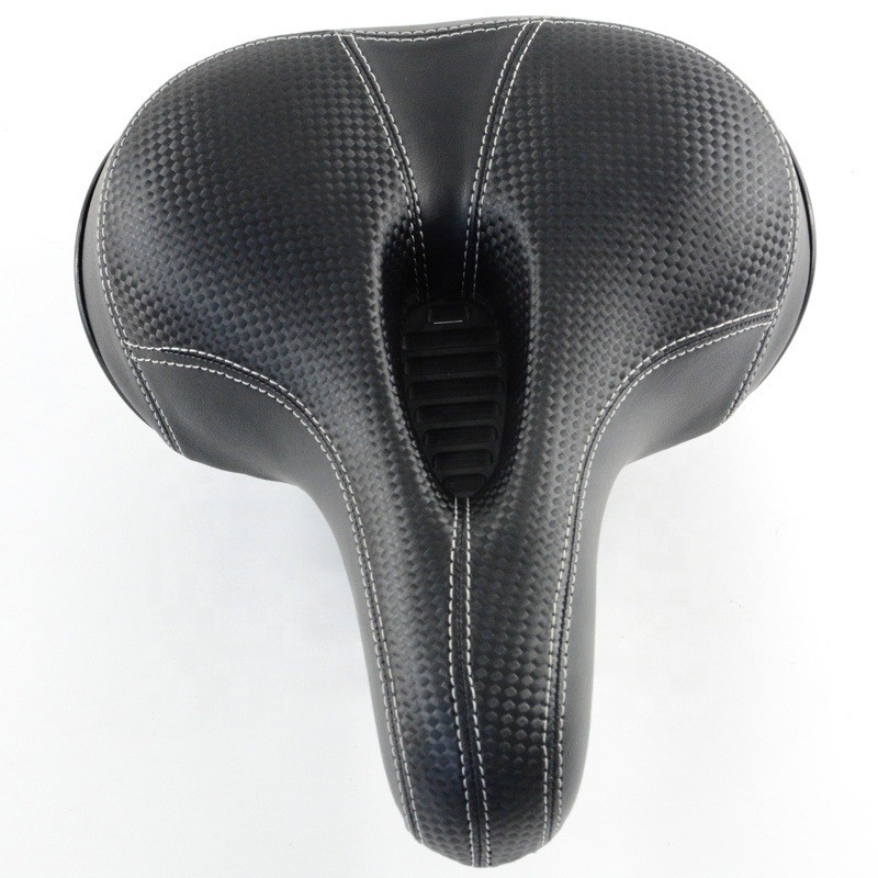 Outdoor Soft Wide Bicycle Saddle for Cycling Comfortable PU Leather Mountain Bike Seat