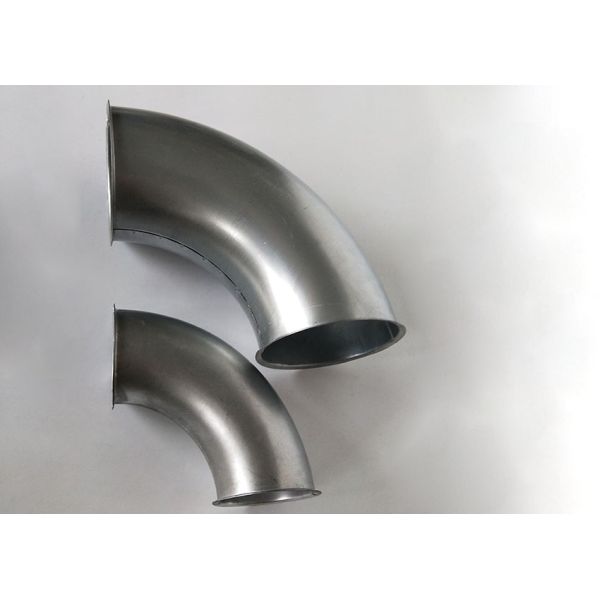 Цвет соединителя штуцера трубы извлечения пыли воздуха локтя 90 градусов гальванизированный заваркой серебристый