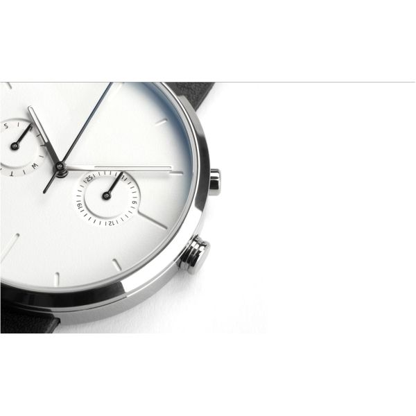 5atm Quartz Water Resistant Watch With Ease Release Genuine Leather Strap