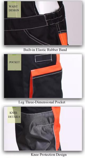 Venda de fábrica Vestidos masculinos de suspensão Vestidos de trabalho Uniformes de trabalho Cargo Bib Overall Calças