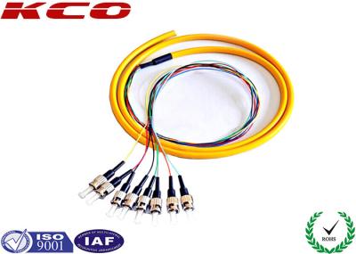 As tranças 8 do fanout da fibra ótica do único modo 9/125 de ST/UPC retiram o núcleo das fibras FO 2m