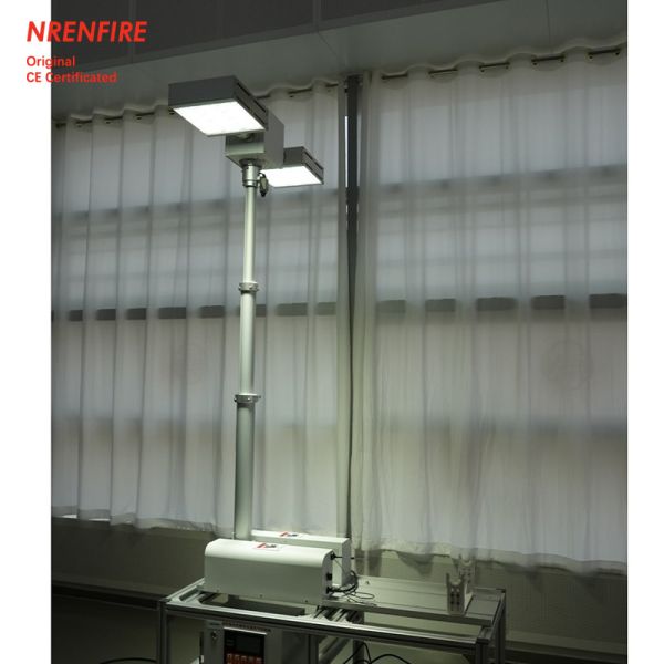 1.8m emergency light tower-pneumatic telescopic mast light tower for fire vehicle, pan tilt light tower, pneumatic mast lighting tower NR-R1800-240