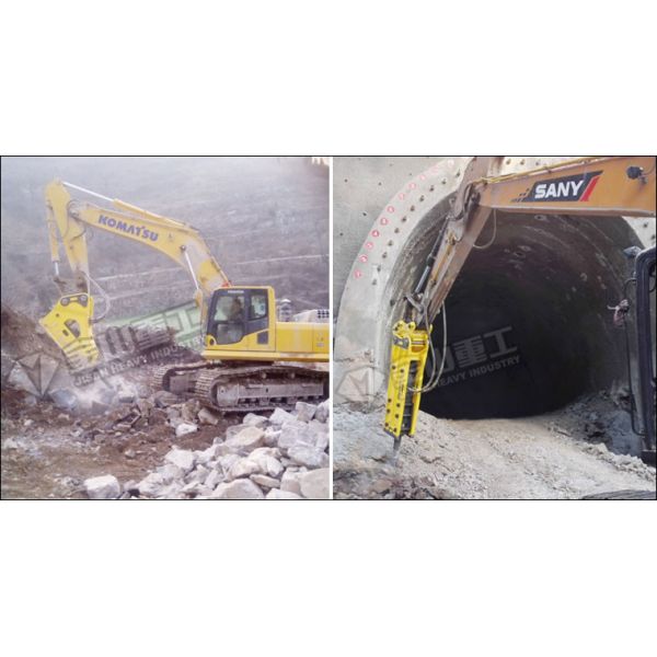 Гидравлическое затяжелителя молотка утеса экскаватора КОМАТСУ ПК60 приведенное в действие для несущей тонны 4-7