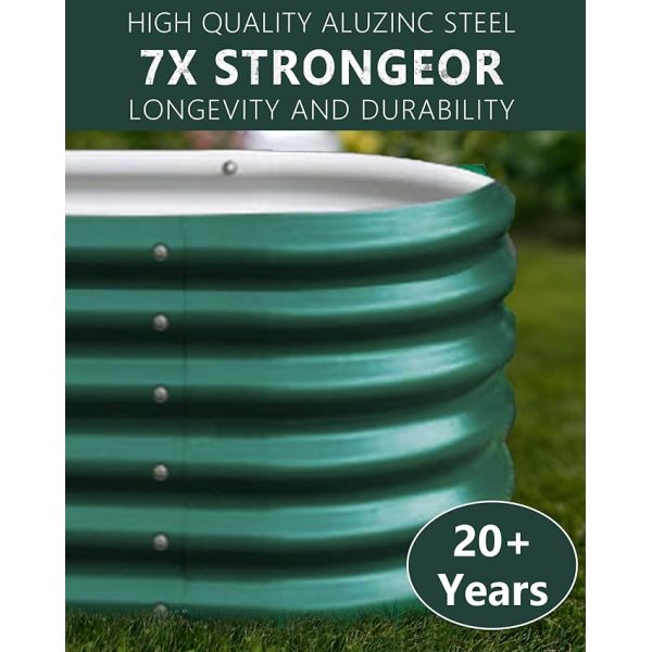 Customizable Galvanized Metal Raised Bed Planters 7.9*2*2.7 Ft  For Herbs