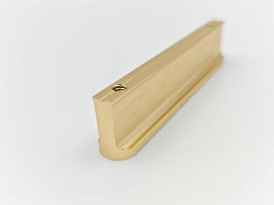 Aluminum Alloy Wardrobe Door Handles And Knobs , Golden Knurled Kitchen Cabinet Handles For Furniture
