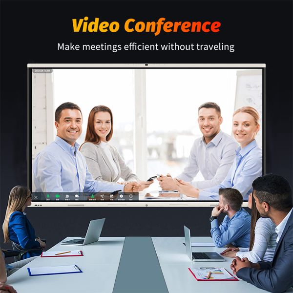 65-110 Inch 4K UHD Interactive Touch Whiteboard Wireless Cast For Office Collaboration