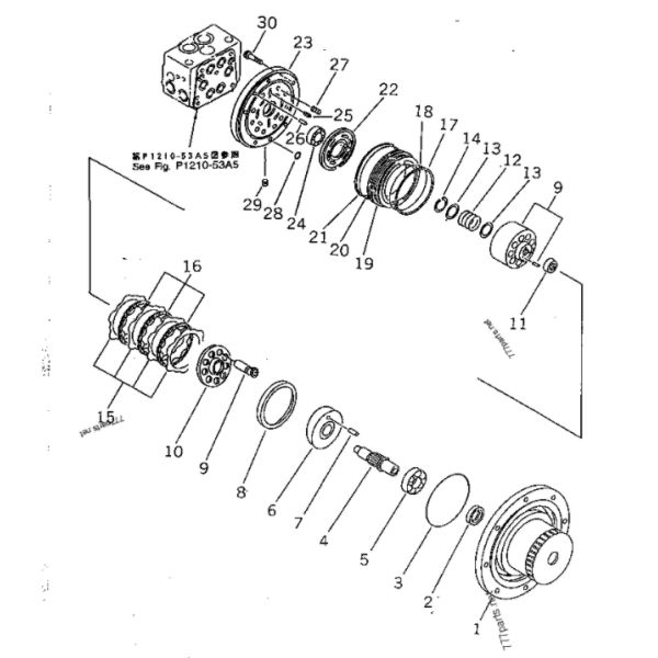 Части 20T-60-76710 гидравлического мотора PC40-7 запасные 6 месяцев гарантии