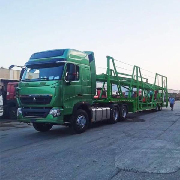 Semi-remorque de transport automobile à deux axes avec système de freinage antiblocage ABS