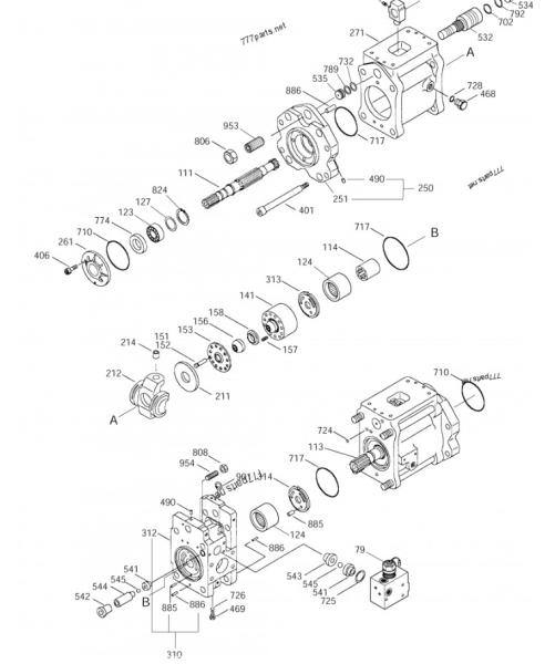 Doosan SOLAR 225LC-V 401-00356A Excavator Main Pump Buy Excavator Hydraulic Pump Online
