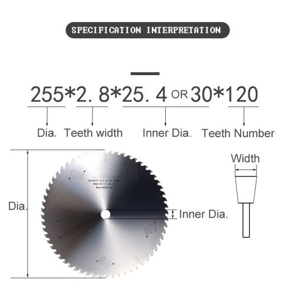 2-5 MM thickness Aluminum TCT carbide teeth CIRCULAR SAW BLADE with Gold TIN Coating