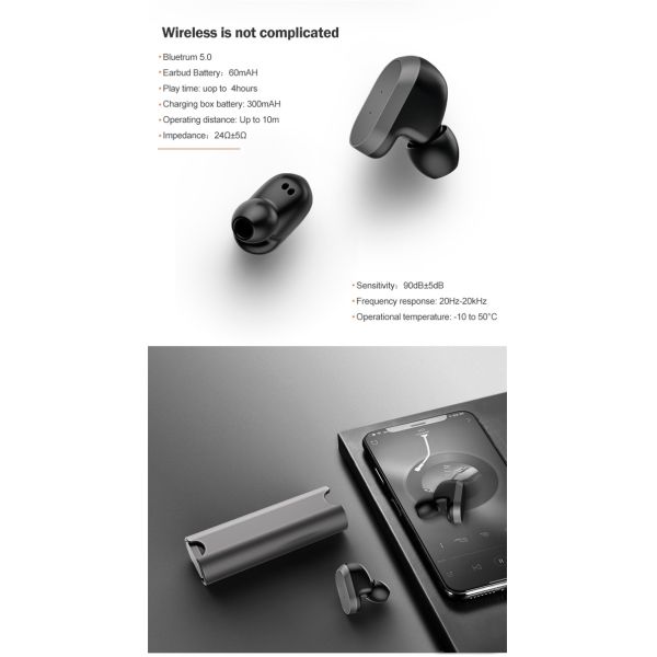 IPX4 True Wireless Earbuds Factory Stereo Waterproof Bluetooth Earphones Wholesale