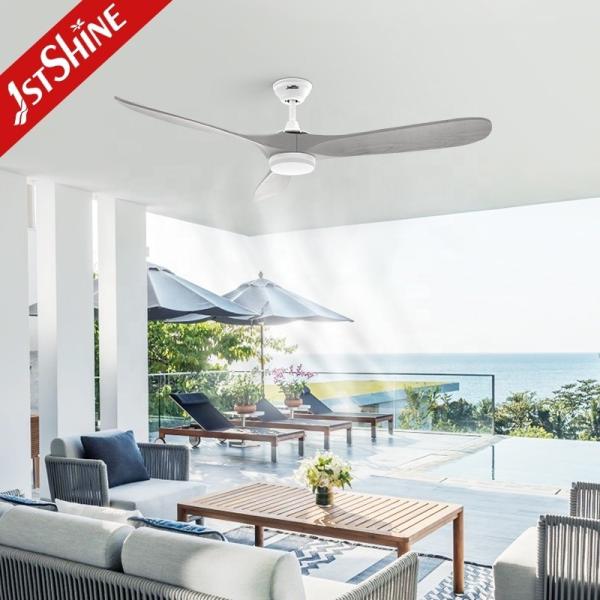 1stshine Ventilador decorativo de teto com luz LED e controle Wi-Fi inteligente 60 Tamanho da lâmina