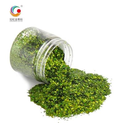 Xmas Decoration Sparkle Holographic Eye Glitter Laser Olive Green