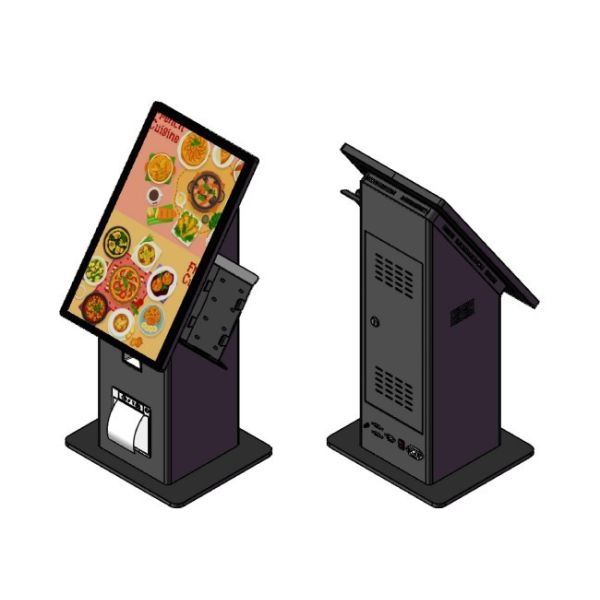 21.5 inch Desktop Self Ordering Pos Printer Ordering Kiosk Digital Restaurant Menu Self Payment Kiosks